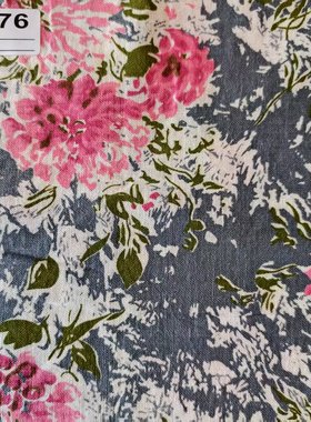 【收藏】1930年美国制造 原版古董布料 可连裁 黑灰系 C176