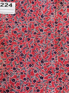 【收藏】1930年美国制造 原版古董布料 可连裁 红色系 C224