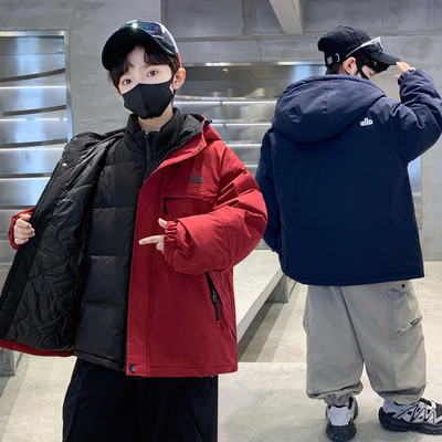 男童羽绒服冲锋衣三合一可拆外套