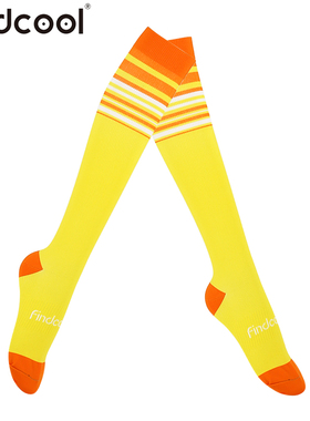 Findcool专业马拉松压缩跑步袜2双女中长筒瘦腿骑行健身跳绳运动