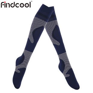 Findcool夏季薄款长筒健身跳绳压缩袜男女透气专业跑步运动长袜