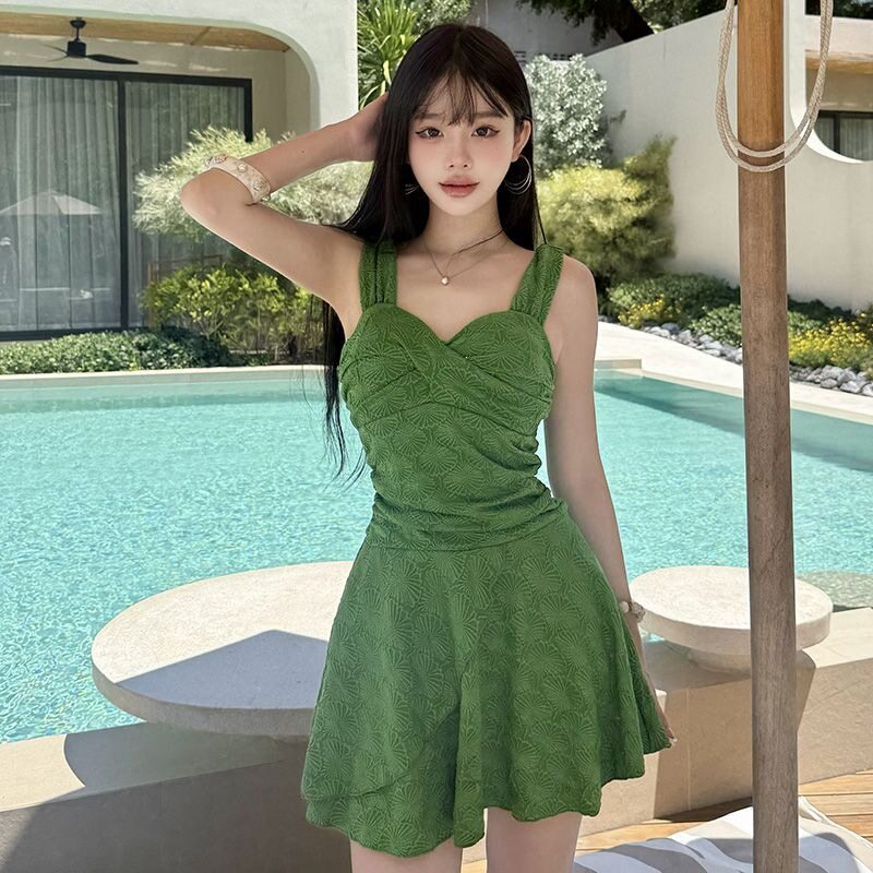 2026新款泡私汤温泉连体泳衣女款绝美高级感显瘦分体平角裤泰式图片