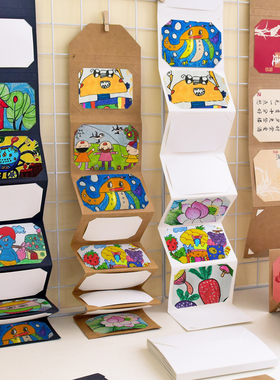 创意手工作品展示美工区角收纳册幼儿园小学评比绘画照片墙面墙贴