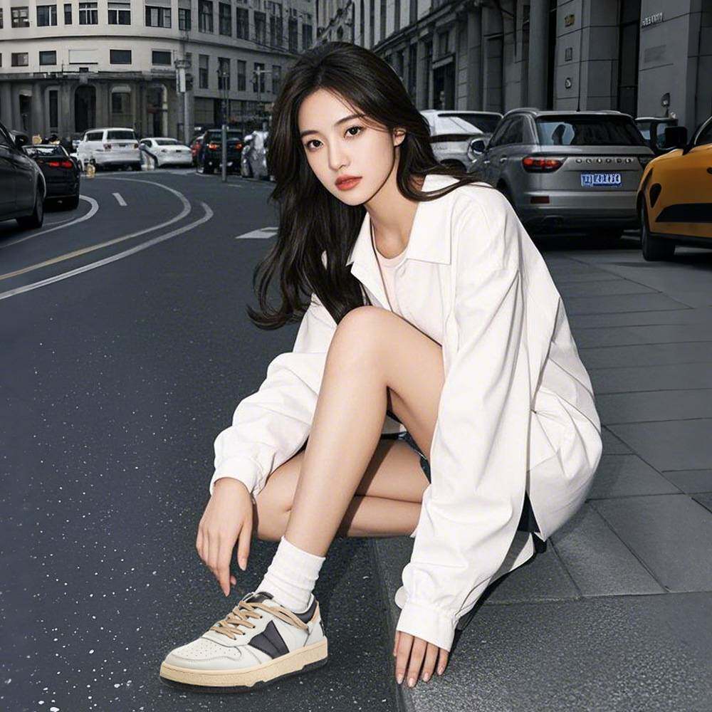 情侣款真皮德训鞋女2026春季新款