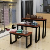 流水商场中岛柜展示架高低小桌子包包展示桌商场服装 店台展示台