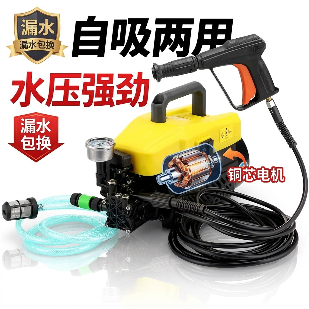 高压洗车机大功率便携式清洗神器
