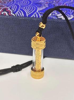 正牌手工特色黑绳富豪管 米夜场项链带卡片