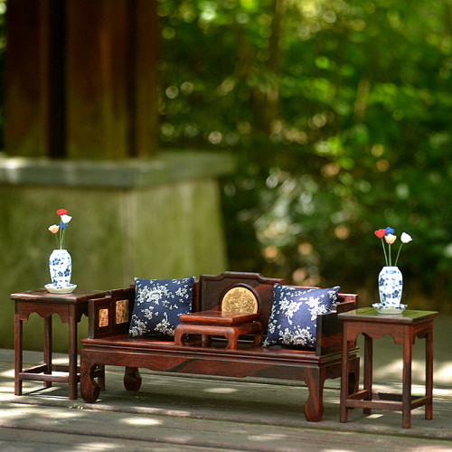 苏工明清透雕红木家具模型