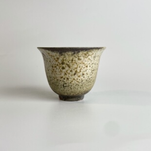 70ml柴烧主人杯子陶泥铃铛闻香手工品茗1063无釉裸烧落灰客杯材烧