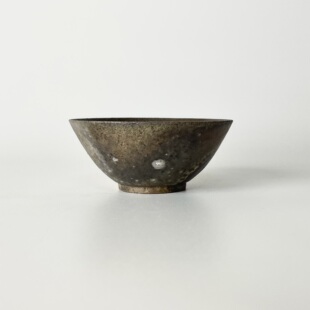 70ml柴烧主人杯子陶泥斗笠杯原矿品茗杯无釉裸烧自然落灰客杯材烧