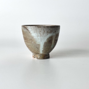 60ml柴烧主人杯子中白泥鸡心杯手工品茗无釉裸烧可养落灰客杯材烧