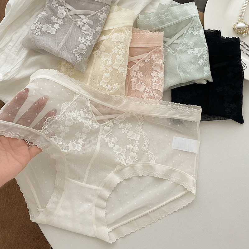 唯美性感一片式无痕透气少女内裤