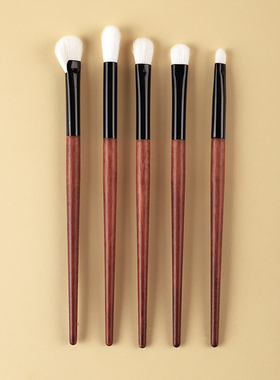 5支动物毛眼影刷细节眼线刷半扇形鼻影刷精准扁头卧蚕刷