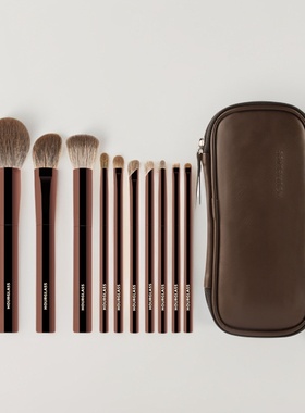 Hourglass10支动物毛化妆套刷高端羊毛狐狸毛散粉刷腮红刷眼影刷