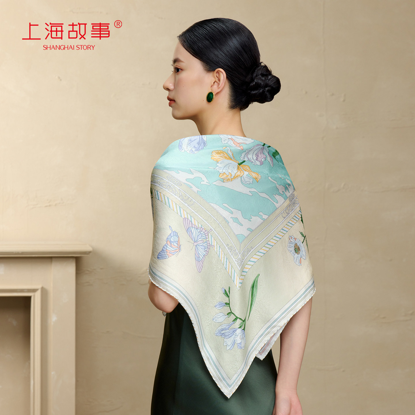 【专柜同款】上海故事2025秋冬新款桑蚕丝提花绫双面大方巾丝巾女,服饰配件/皮带/帽子/围巾,围巾/丝巾/披肩,淘宝优惠券,粉丝福利购,淘宝优惠卷