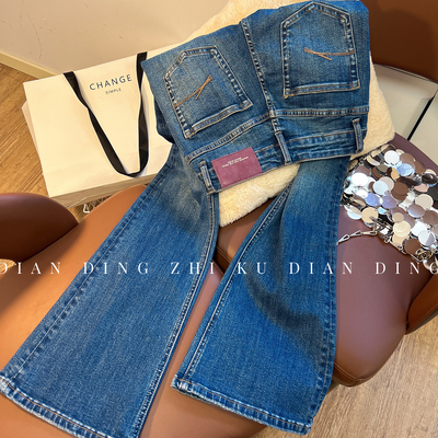 喇叭裤长裤常规棉弹牛仔2025秋