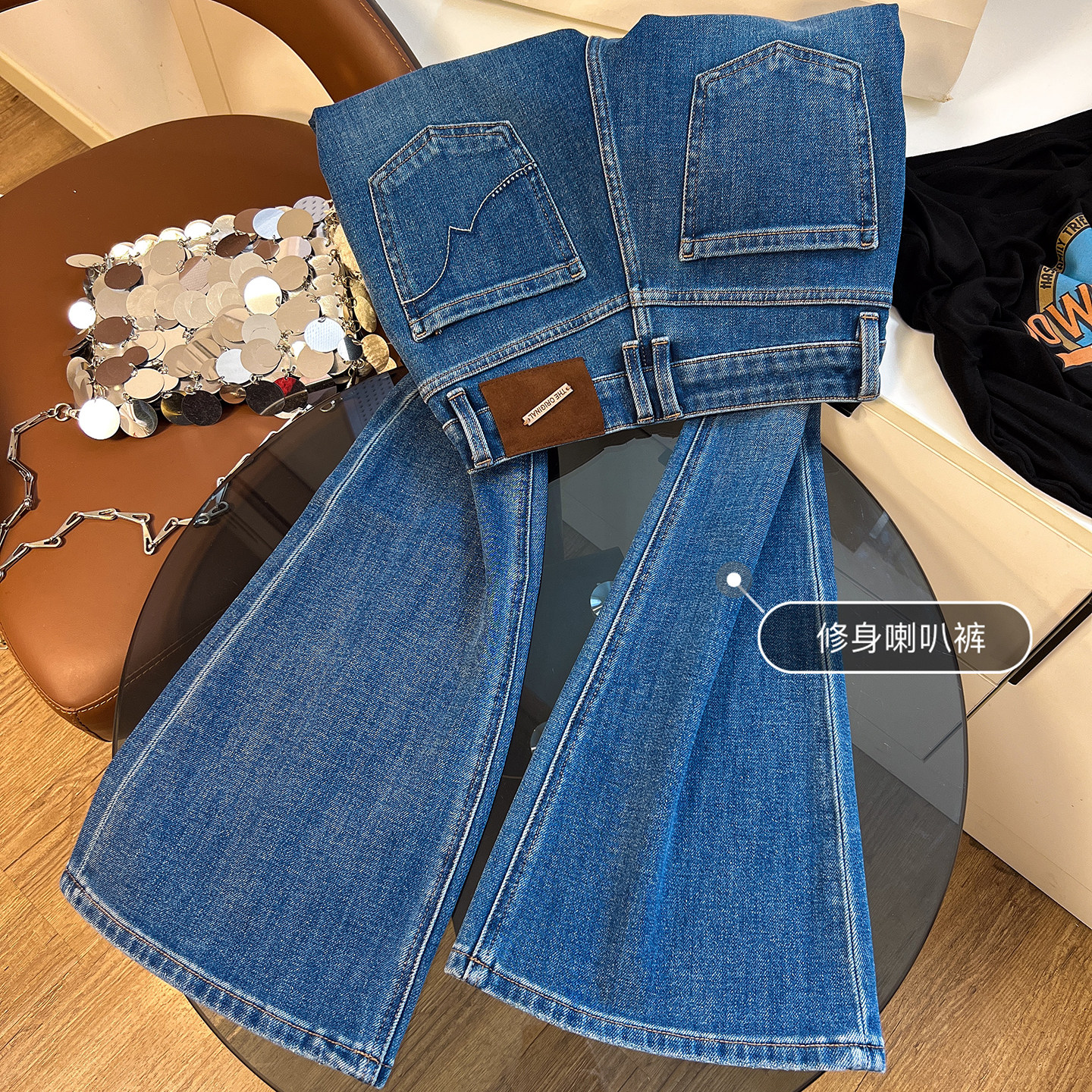 长腿天花板秋季新款微喇牛仔裤女养洋气高腰显瘦复古拖地喇叭裤潮,女装/女士精品,牛仔裤,淘宝优惠券,粉丝福利购,淘宝优惠卷