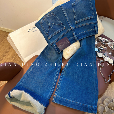 植绒保暖长裤棉弹牛仔2025年冬