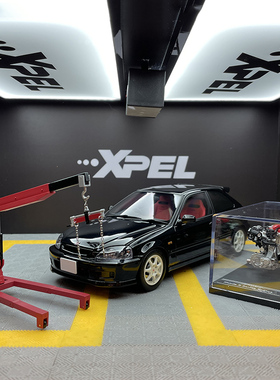Motorhelix 1:18 MH Civic 本田思域TypeR EK9仿真合金汽车模型