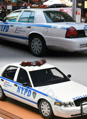 预Vehicle Art 1::18 福特 维多利亚皇冠 NYPD 纽约警车 汽车模型