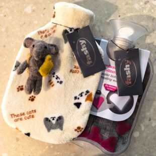 羊毛尼可选款 绒布 热水袋外套私人定制外套针织 式 买二送一