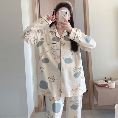 纯棉棉春秋哺乳睡衣家居服