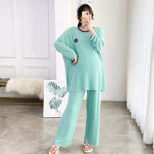 莫代尔月子服春秋产后哺乳家居服大码 200斤怀孕期薄孕妇睡衣大码