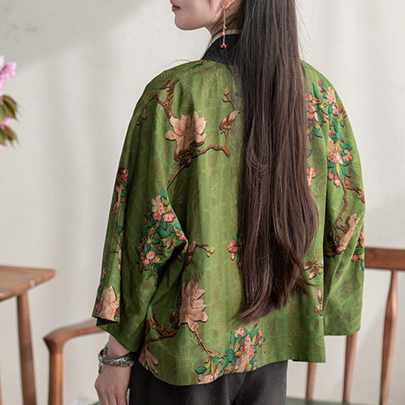 ZM947 봄과 여름 실크 향기로운 구름 원사 양면 탑 패턴 새로운 HANFU 누에 실크 외부 목도리 절단 그림