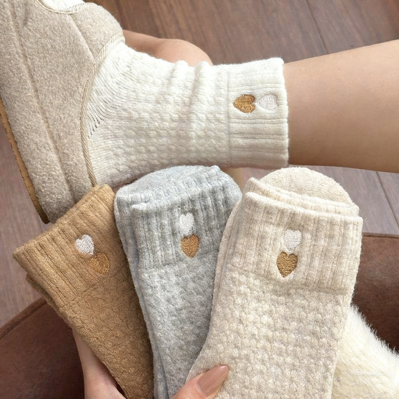 无骨袜子女款秋冬季加绒加厚保暖