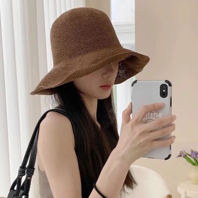 夏季出游防晒渔夫帽女大檐遮阳