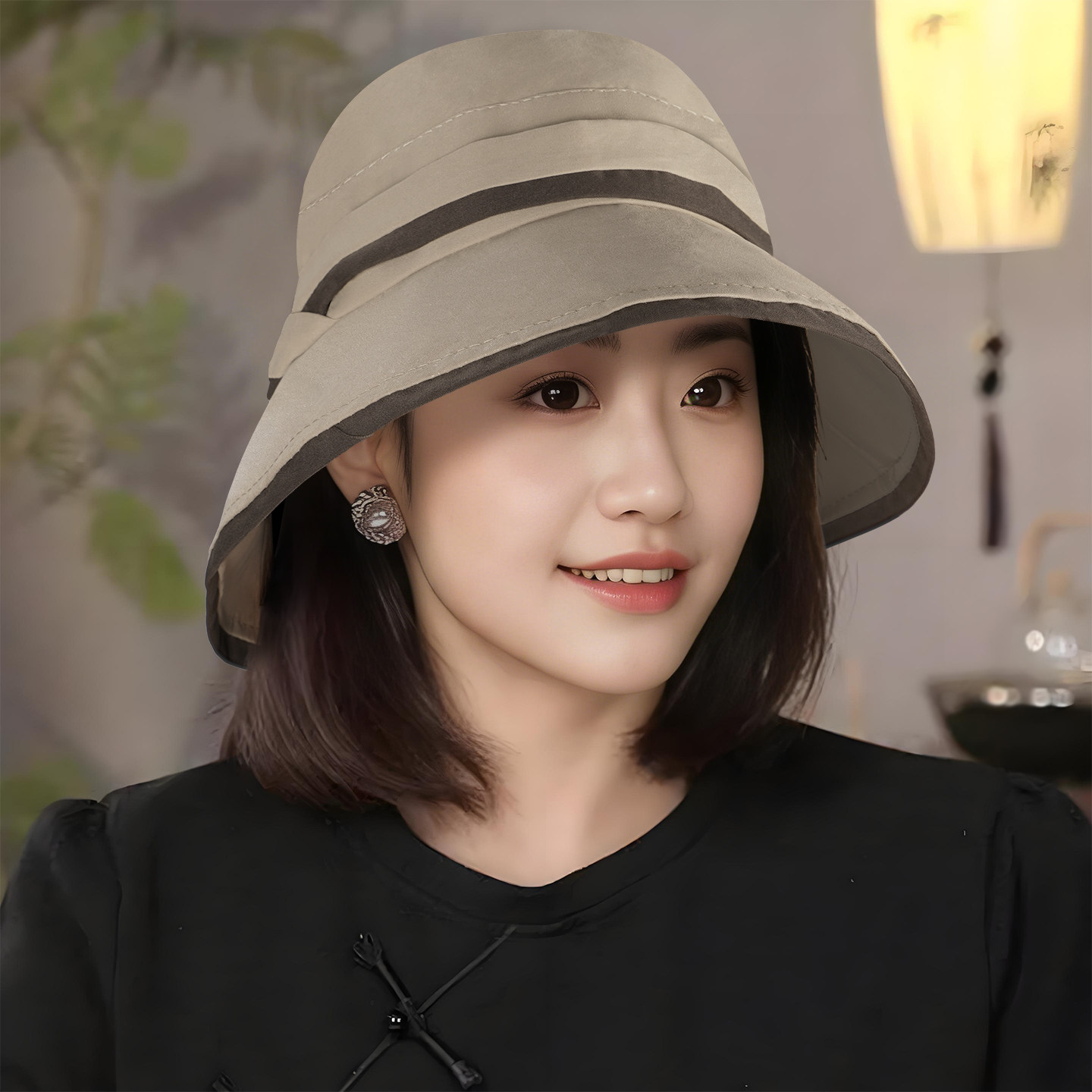 轻薄速干遮阳防晒帽春秋2026新款洋气渔夫帽凉帽遮脸出游太阳帽女