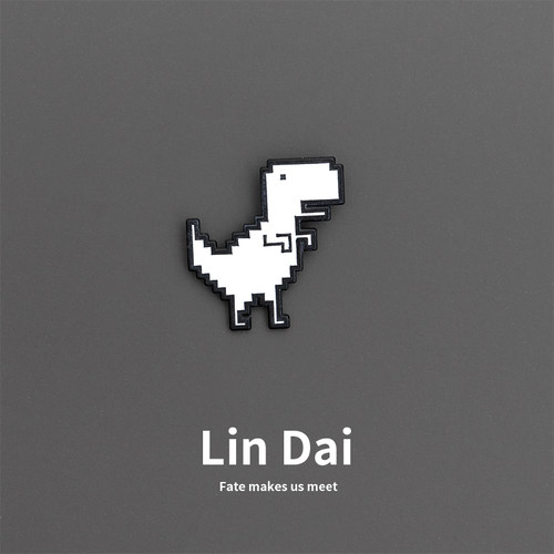 可爱日系金属马赛克小恐龙胸针