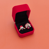 中国风新郎新娘情侣胸针男女金属徽章别针结婚衣服领口装 饰品扣针