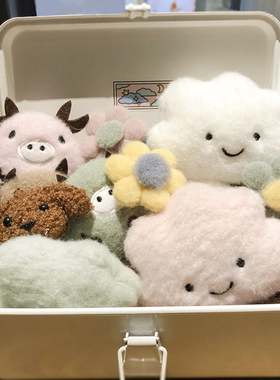 卡通可爱日系玩偶小云朵毛绒胸针包包窗帘挂件装饰毛衣配饰别针女