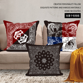纹身店装 饰抱枕欧美复古酒吧咖啡厅沙发抱枕靠枕汽车座椅抱枕腰枕