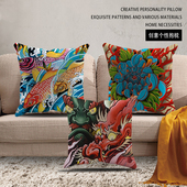 纹身店沙发抱枕酒吧咖啡厅装 饰抱枕靠枕办公室午休抱枕汽车方抱枕