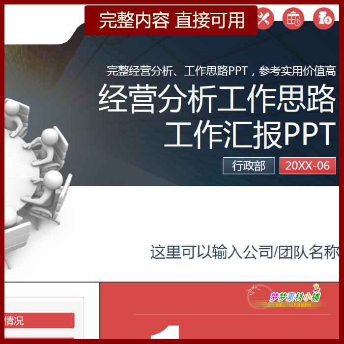 金融公司企业经营分析工作思路汇报PPT模板四个引领问题形式分析