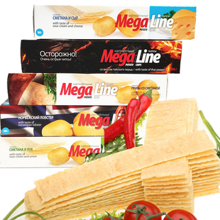 白俄罗斯进口薯片零食非油炸膨化长条薯片阿斯顿恋人megaline100g