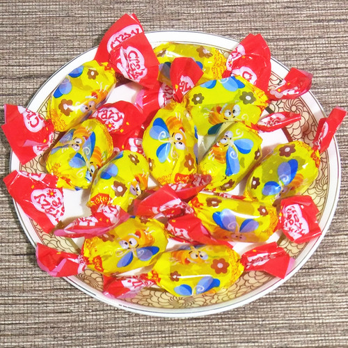 进口小蜜蜂糖果零食品俄罗斯风味