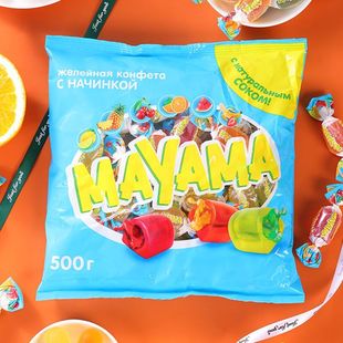 俄罗斯进口金蜻蜓水果糖KDV夹心软糖果汁爆浆橡皮糖零食品小蜜蜂