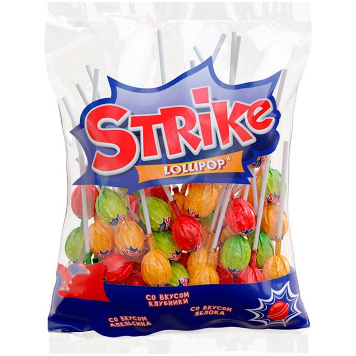 俄罗斯进口棒棒糖儿童水果糖休闲零食品年货果香浓郁喜糖正品糖果