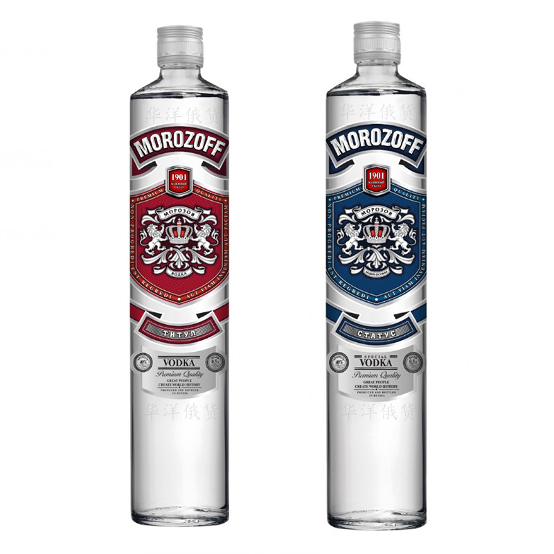 进口俄罗斯伏特加 500ml 白酒洋酒烈酒吧 鸡尾酒基 正品包邮