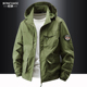 宽松大码 外套男士 休闲上衣 夹克户外速干冲锋衣男多口袋工装 春秋季