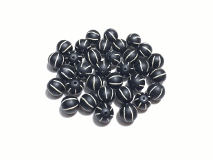 西亚镶蚀pyu珠七线瓜珠10mm黑玛瑙七线圆珠多宝手串diy锁骨链配饰