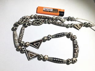 缅甸邦提克木化石天珠树化玉蛋白石天珠木化石老虎吊坠diy配饰