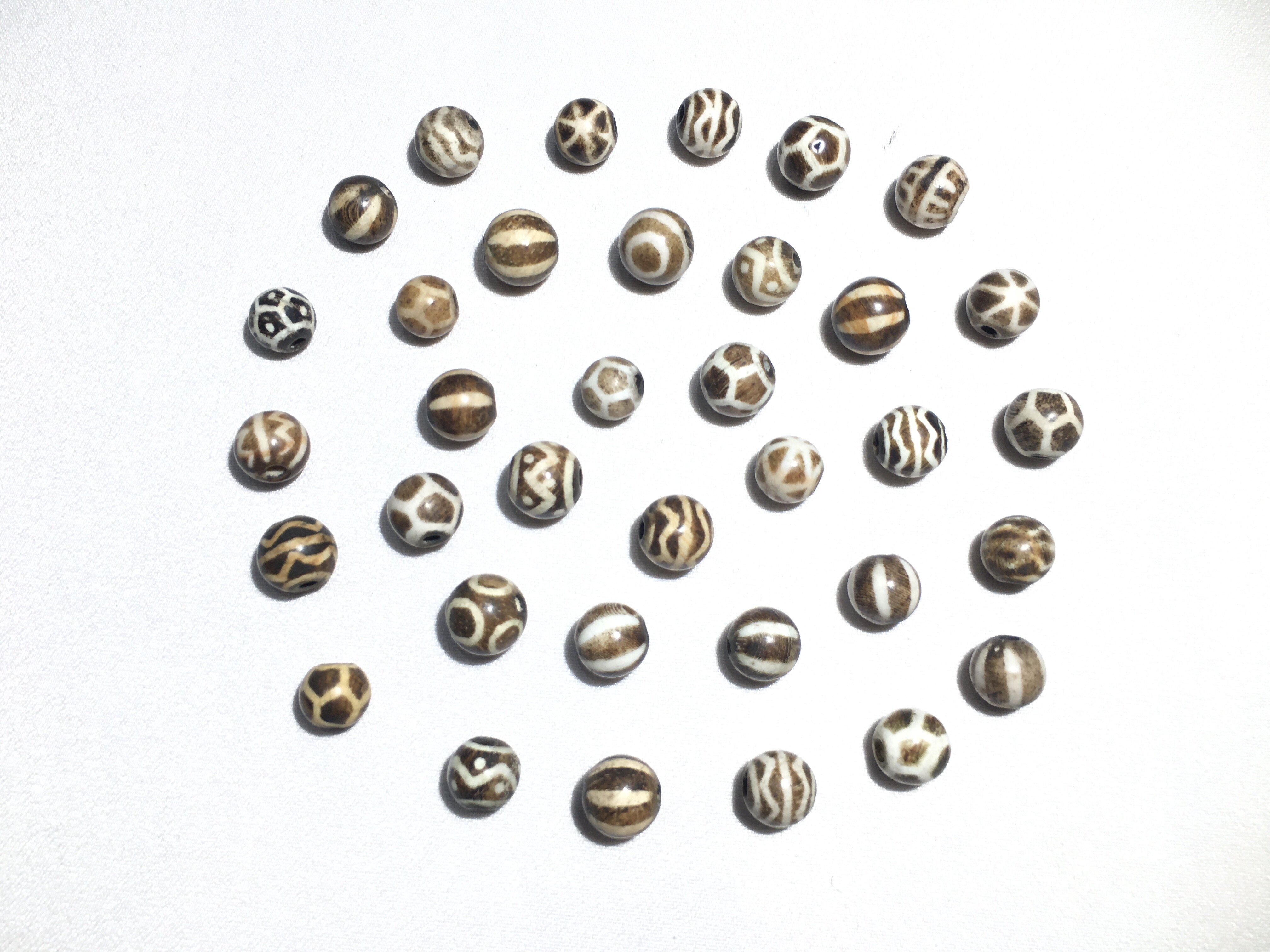 缅甸邦提克木化石天珠多宝手串锁骨链diy配饰 邦提克树化玉蛋白石