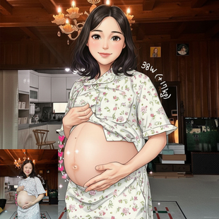 真人照片手绘漫画微信ai头像定制情侣卡通头像设计孕妇亲子婴儿转