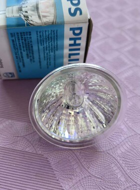 飞利浦射灯卤素灯杯GU4 GU5.3石英20W35W50W低压12V插脚灯泡MR16