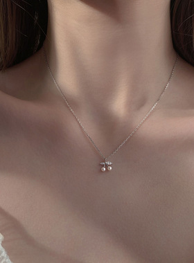 樱桃珍珠项链女ins不掉色