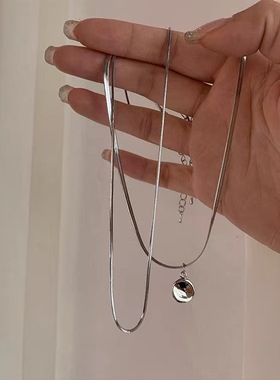 925银女时尚通勤锁骨链